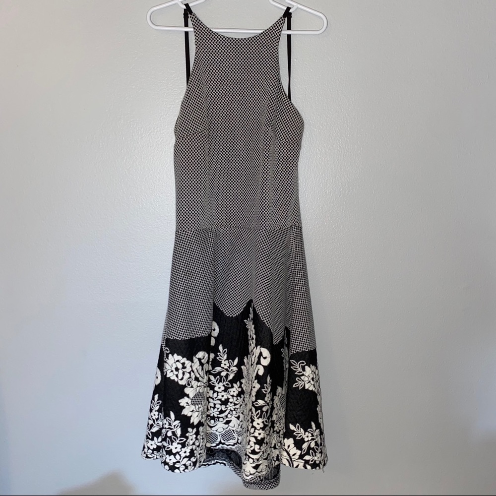 Open Back, Black & White Dress